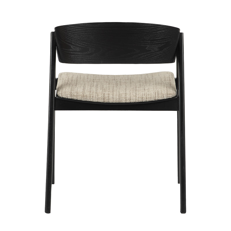 Edo Wooden Armchair Black - Set van 2 stuks