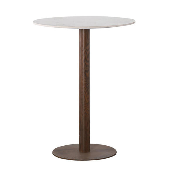 Round Bistro Kitchen Table Ceramic Marble