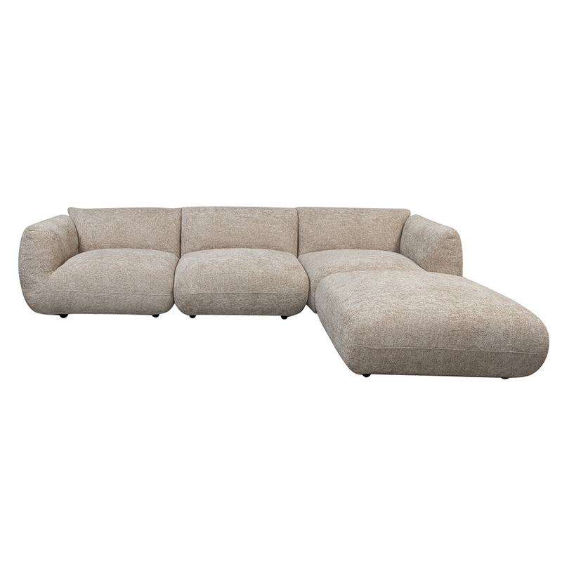 Amsterdam 4 Seater Latte + Ottoman