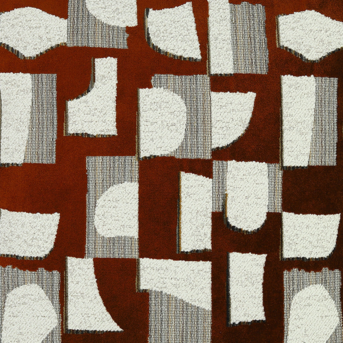 Poef Nagano Oranje/Wit D44 H47