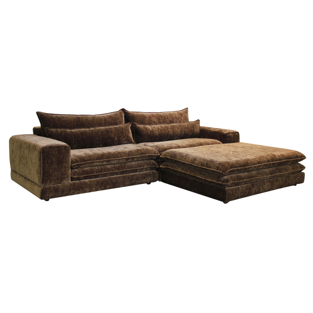 London 3-Seater Umber + Ottoman