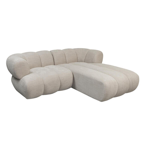 New York 2.5 Seater Right Lounge Sofa Beige