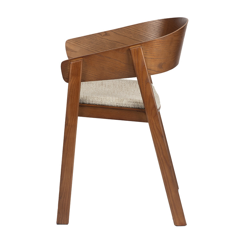 Edo Wooden Armchair Reddish - Set van 2 stuks