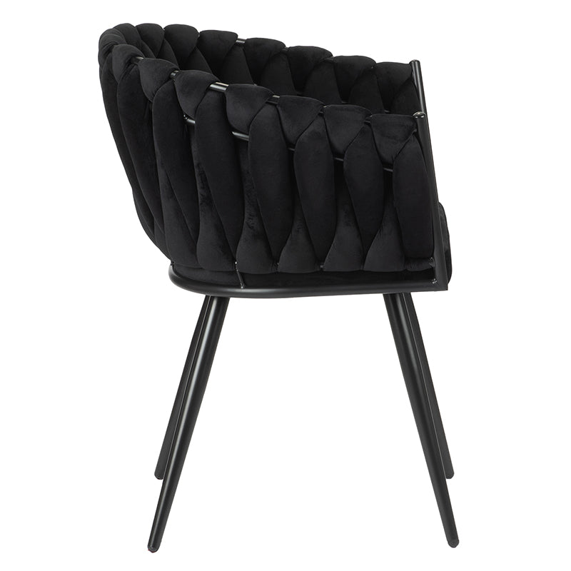Wave Chair Black - Set van 2 stuks