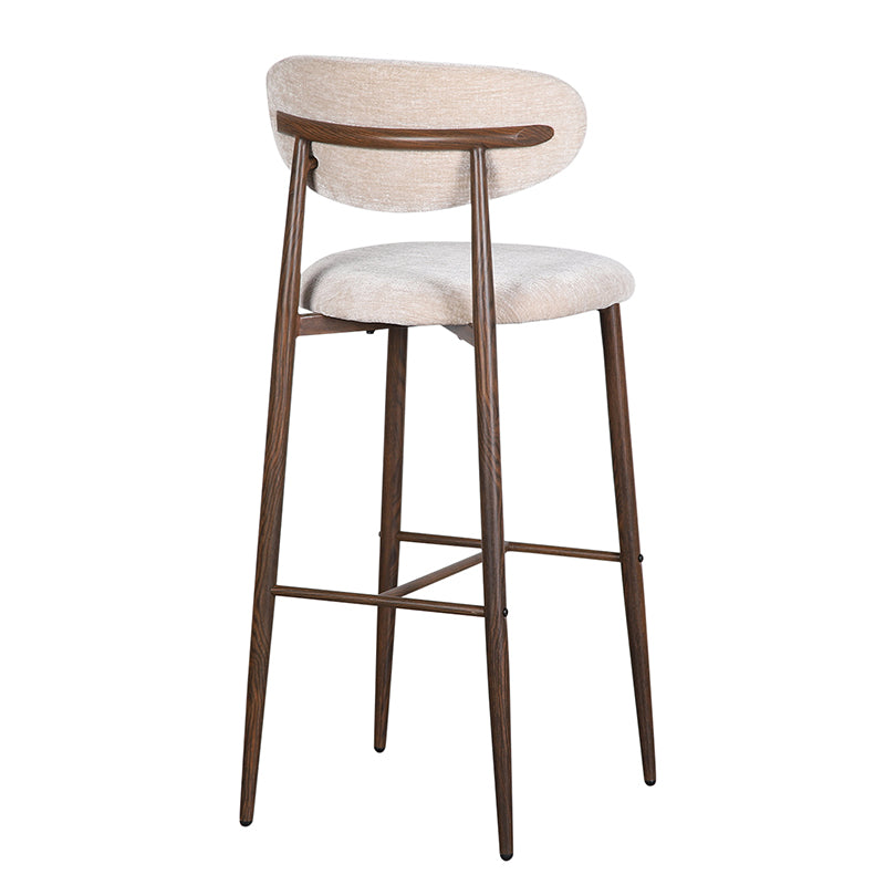 Japandi Kitchen Bar Chair Tan Hoog- Set van 2 stuks