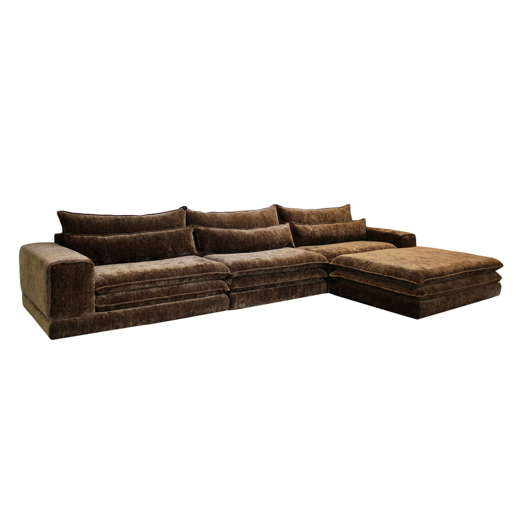 London 6-Seater Umber + Ottoman