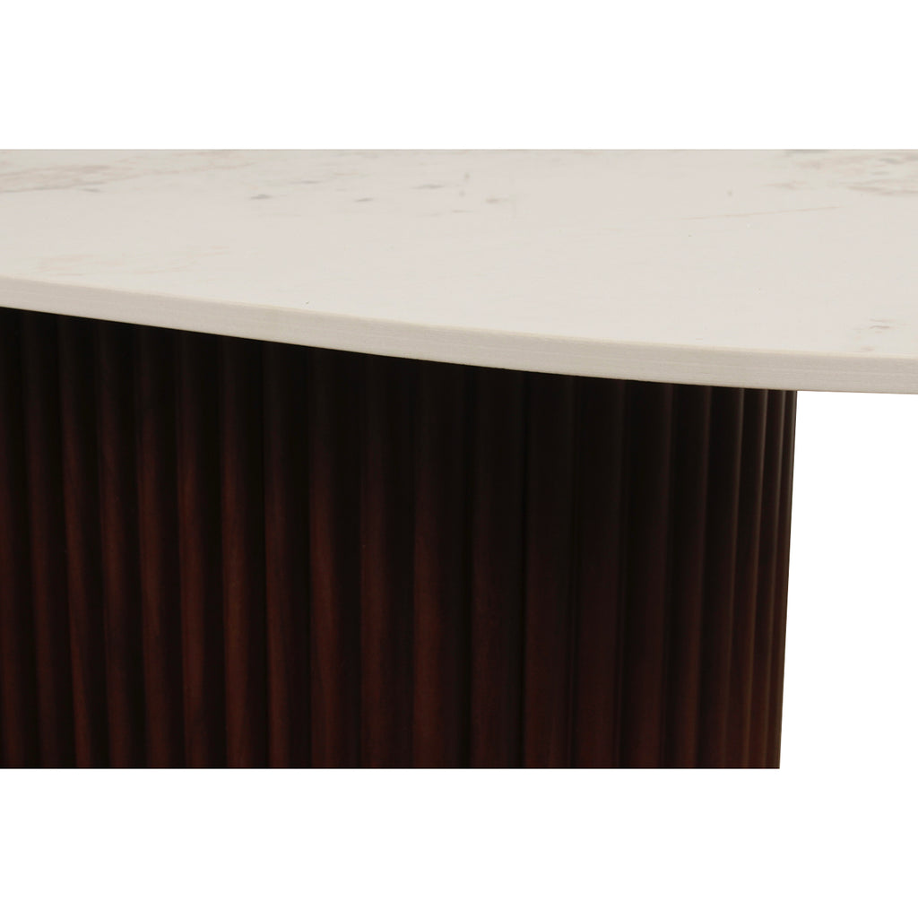 Urban Chique Coffee Table – Ceramic Marble / Walnut Veneer