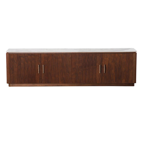 Urban Chique TV Cabinet Ceramic Marble / Walnut Veneer