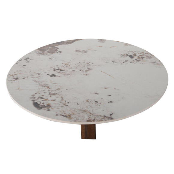 Round Bistro Kitchen Table Ceramic Marble
