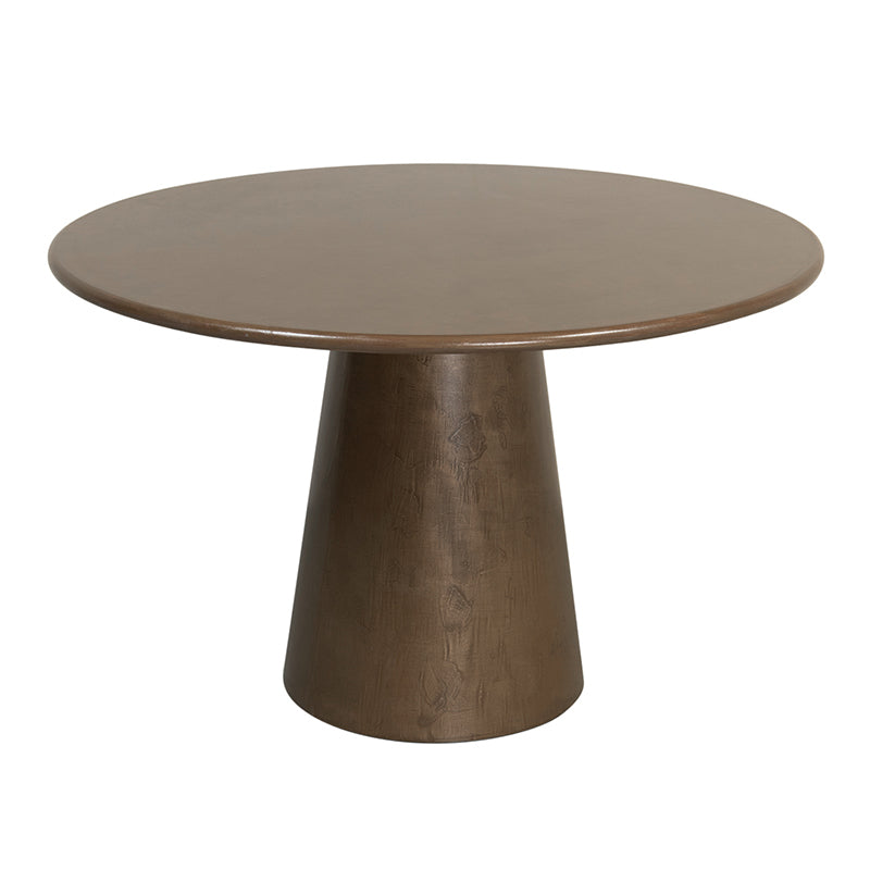 Forge Round Dining Table – Liquid Brass