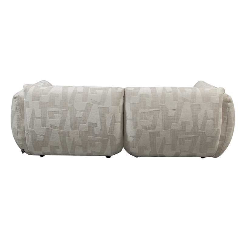 Amsterdam 2.5 Seater White Glyphs+ Ottoman