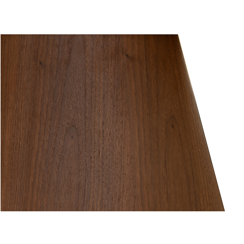 Ellipse Dining Table – Ceramic Marble / Walnut Veneer