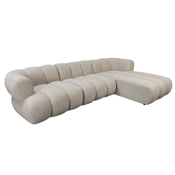 New York 4 Seater Right Lounge Sofa Beige