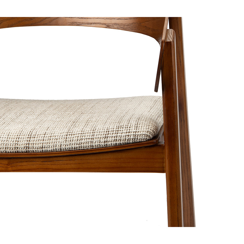 Edo Wooden Armchair Reddish - Set van 2 stuks