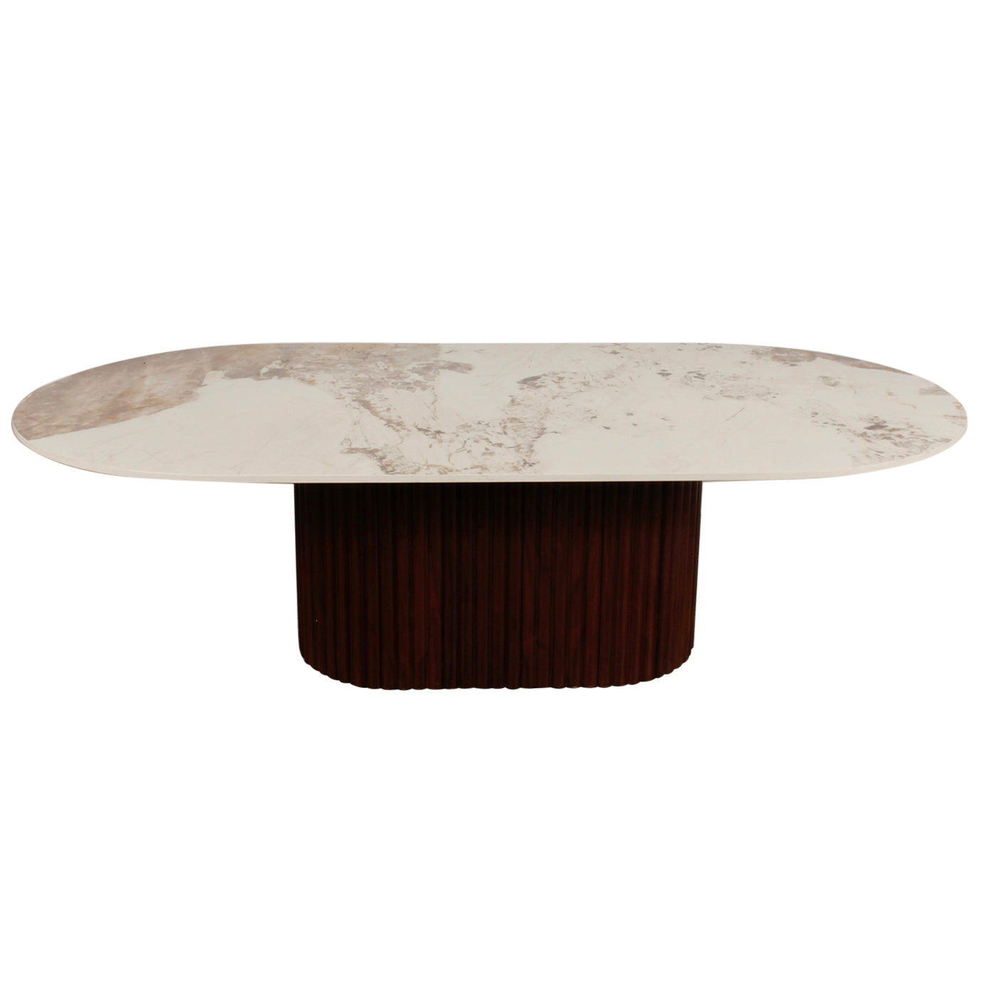 Urban Chique Coffee Table – Ceramic Marble / Walnut Veneer