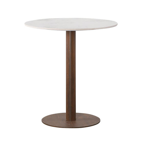 Round Bistro Dining Table Ceramic Marble