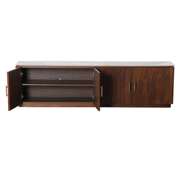 Urban Chique TV Cabinet Ceramic Marble / Walnut Veneer