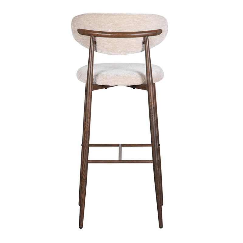Japandi Kitchen Bar Chair Tan Hoog- Set van 2 stuks