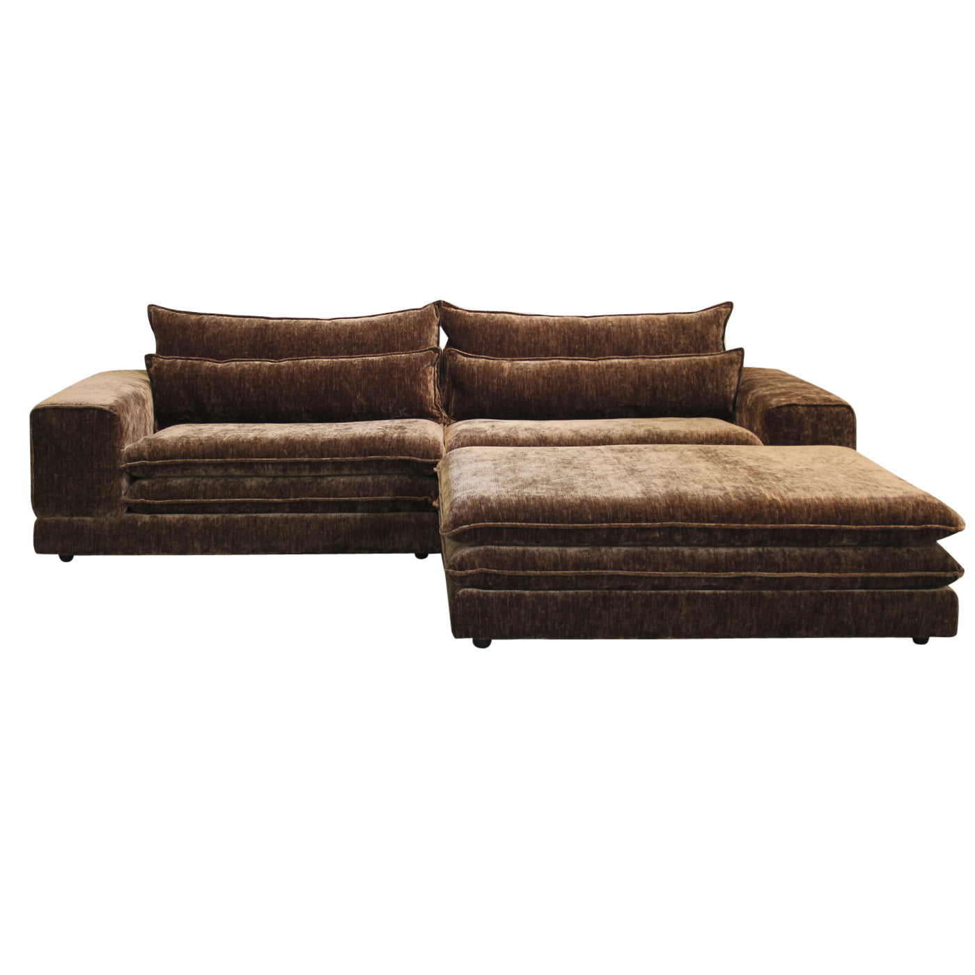 London 3-Seater Umber + Ottoman