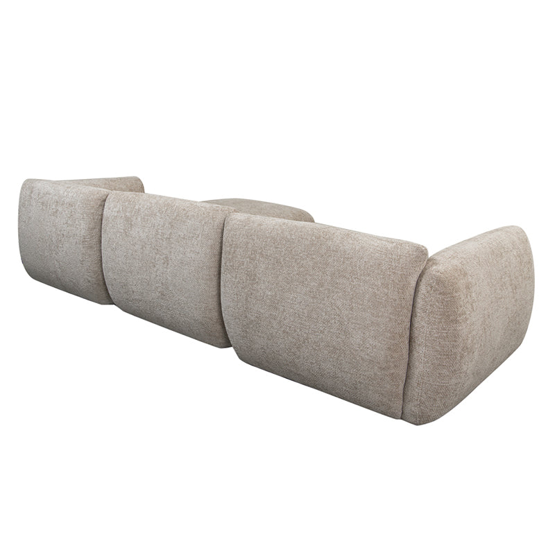 Amsterdam 4 Seater Latte + Ottoman
