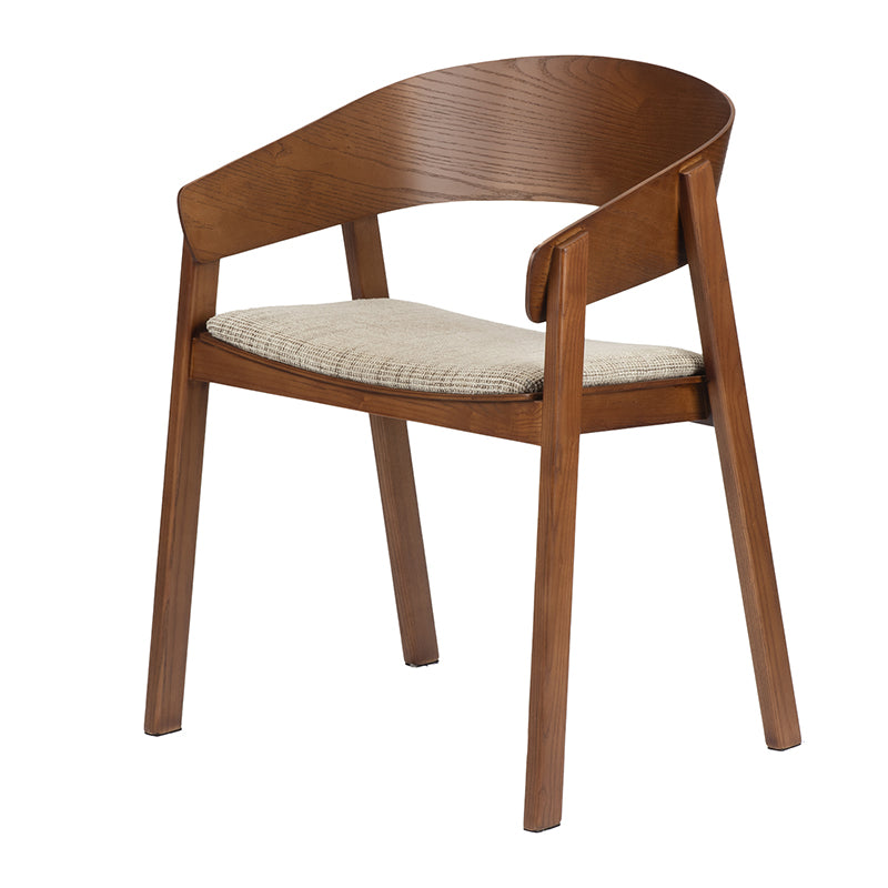 Edo Wooden Armchair Reddish - Set van 2 stuks