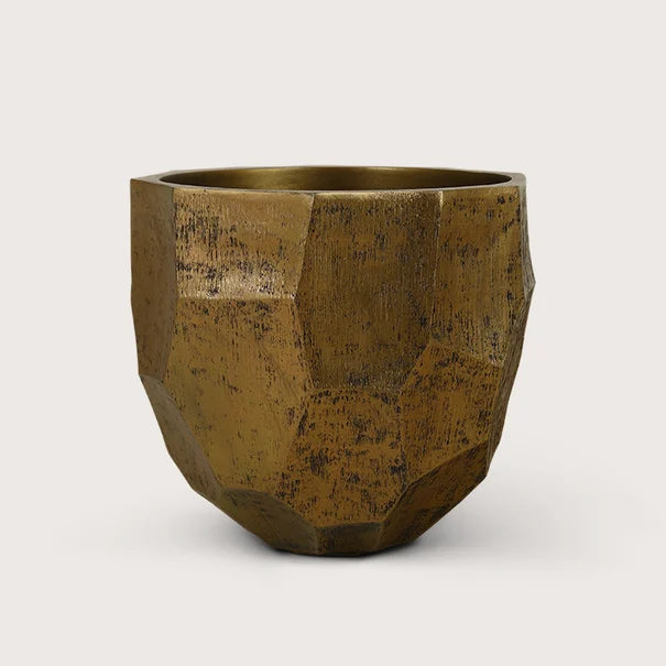 Pot Geo Brass D45 H40