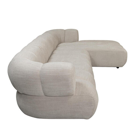 New York 4 Seater Right Lounge Sofa Beige