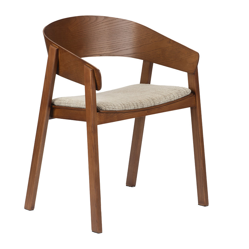 Edo Wooden Armchair Reddish - Set van 2 stuks