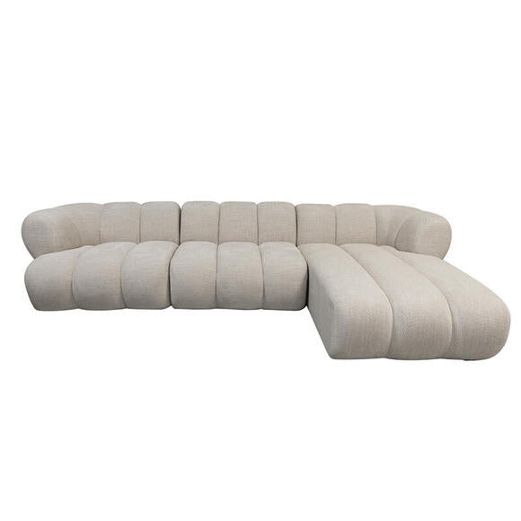 New York 4 Seater Right Lounge Sofa Beige