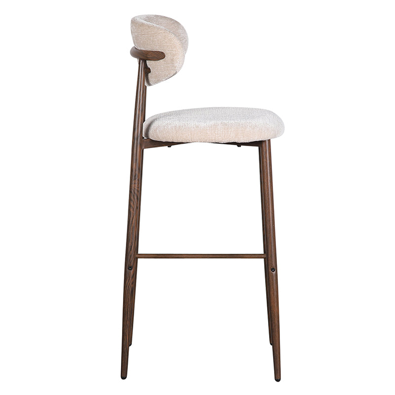Japandi Kitchen Bar Chair Tan Hoog- Set van 2 stuks