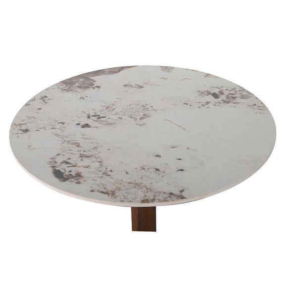 Round Bistro Dining Table Ceramic Marble