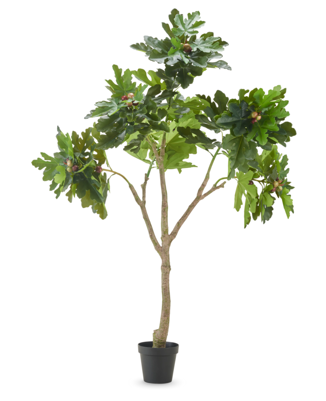 Kunst plant Ficus Carica vijgenboom 210 cm
