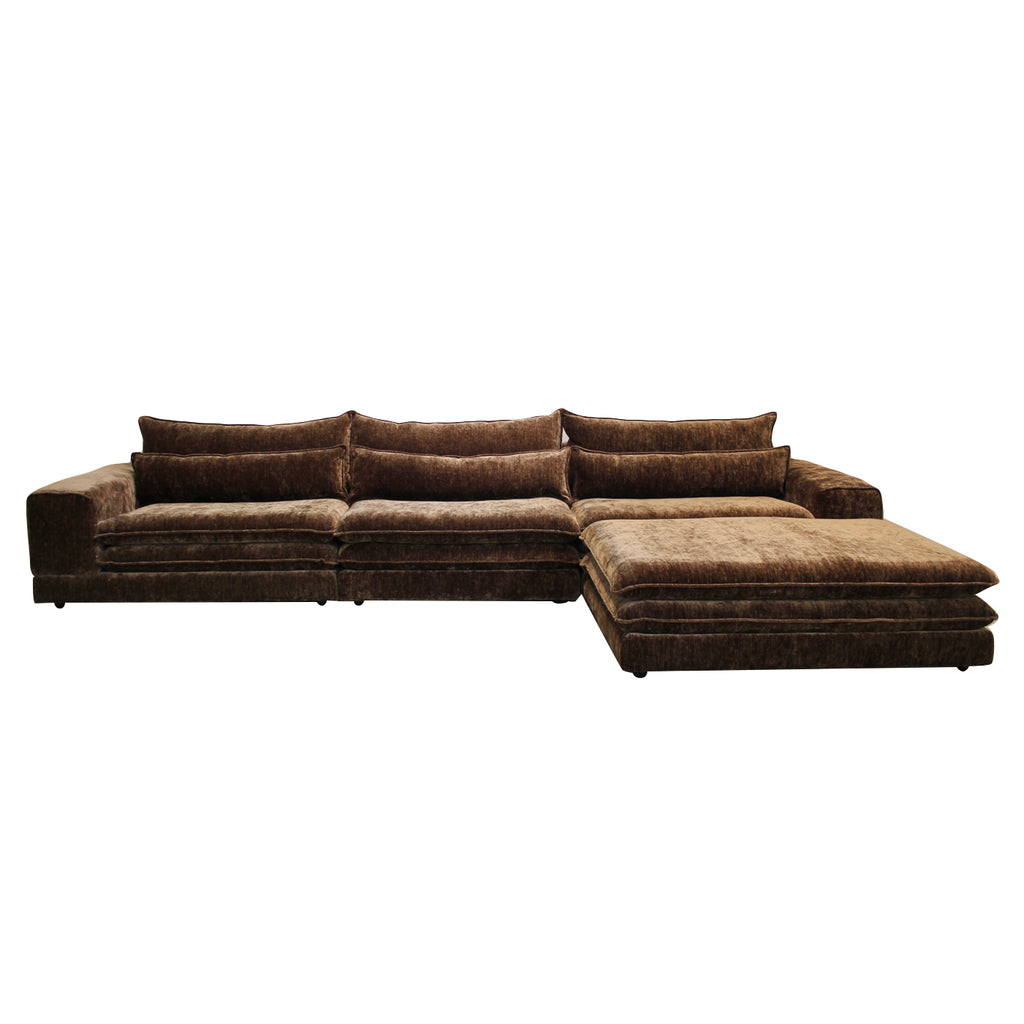 London 6-Seater Umber + Ottoman