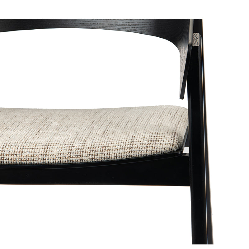 Edo Wooden Armchair Black - Set van 2 stuks