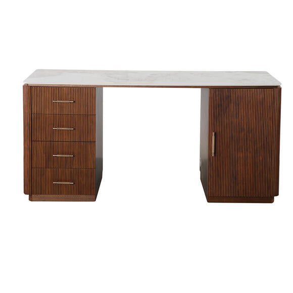 Urban Chique Bureau Ceramic Marble / Walnut Veneer