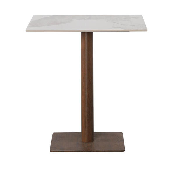 Square Bistro Dining Table Ceramic Marble