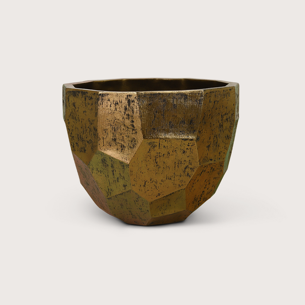 Pot Geo Brass D74 H55