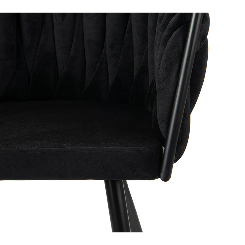 Wave Chair Black - Set van 2 stuks