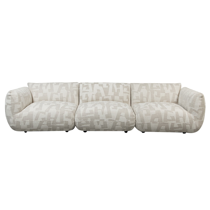 Amsterdam 4 Seater White Glyphs