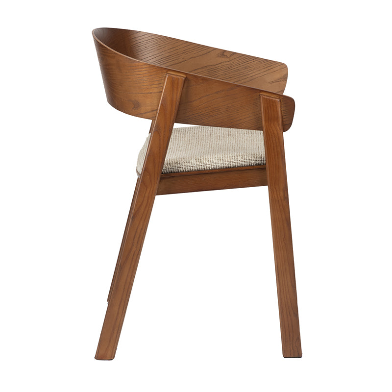 Edo Wooden Armchair Reddish - Set van 2 stuks
