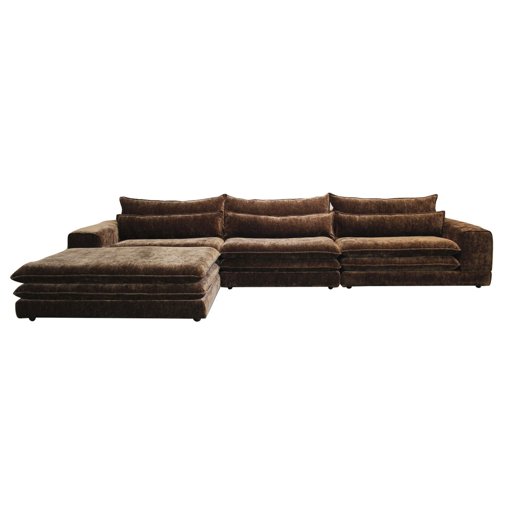 London 6-Seater Umber + Ottoman