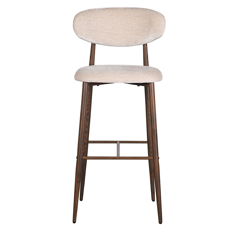 Japandi Kitchen Bar Chair Tan Hoog- Set van 2 stuks