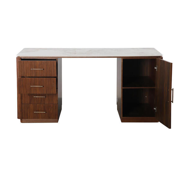 Urban Chique Bureau Ceramic Marble / Walnut Veneer
