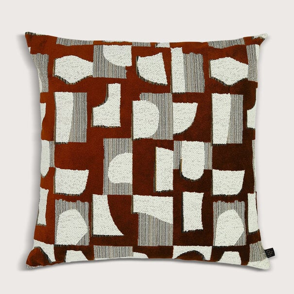 Kussen Nagano Oranje/Wit L60 B60